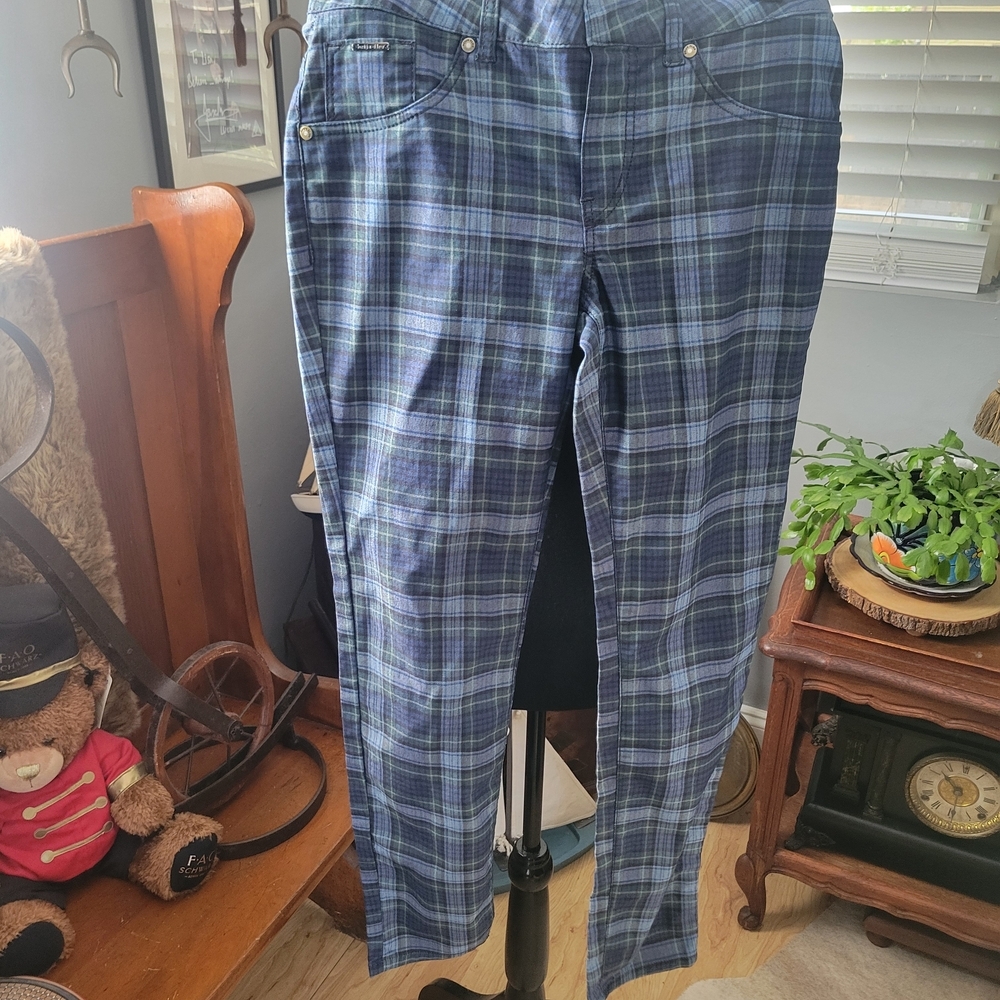 Plaid Skinny Pants for Women